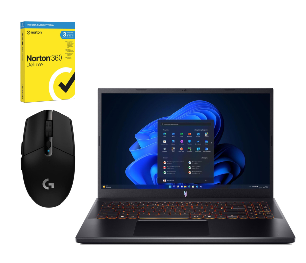 Acer Nitro V15 Ryzen 7-7445HS/16GB/512/Win11 RTX4050 165Hz Zestaw - 1571989 - zdjęcie
